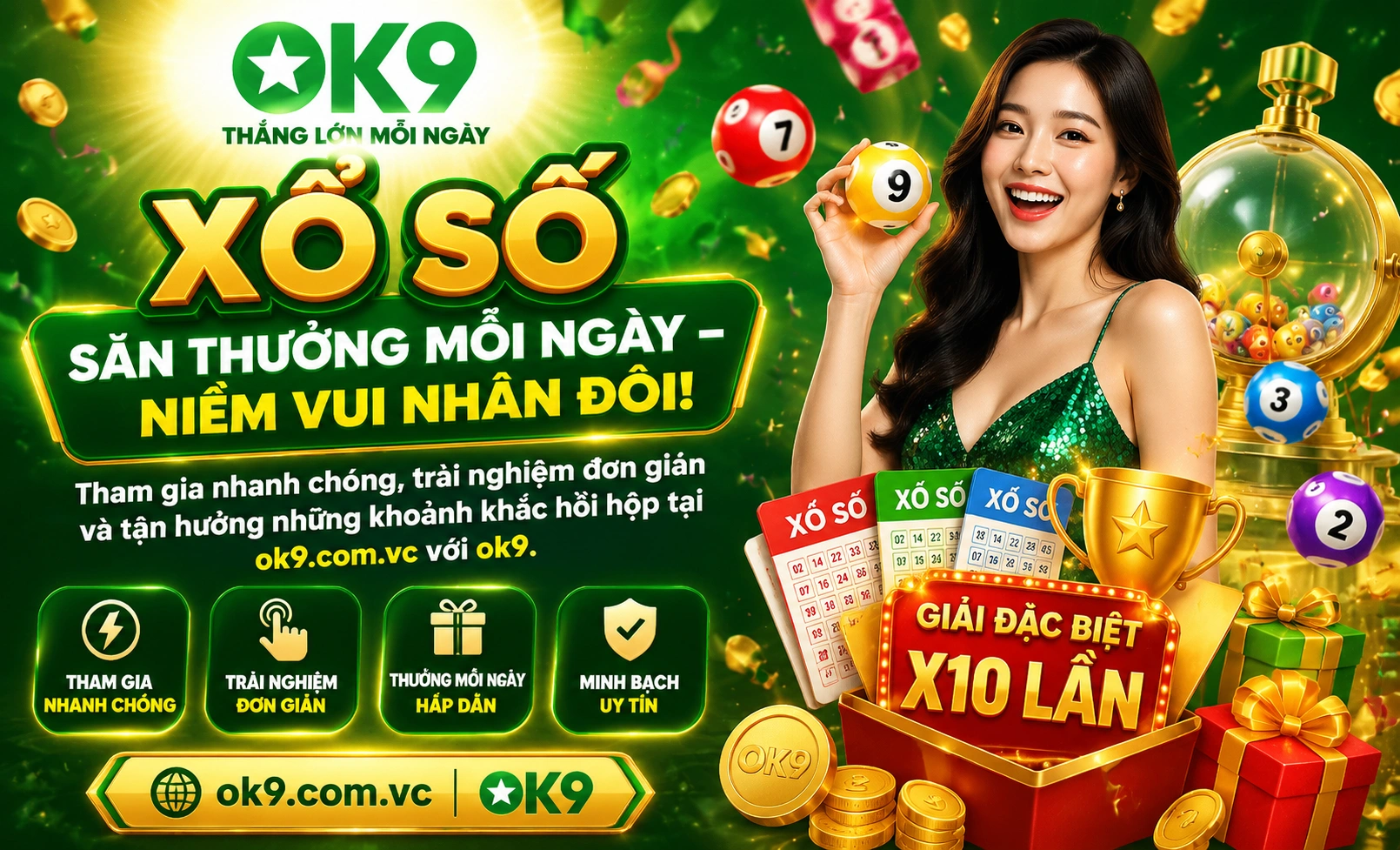 OK9 trải nghiệm xổ số trên điện thoại